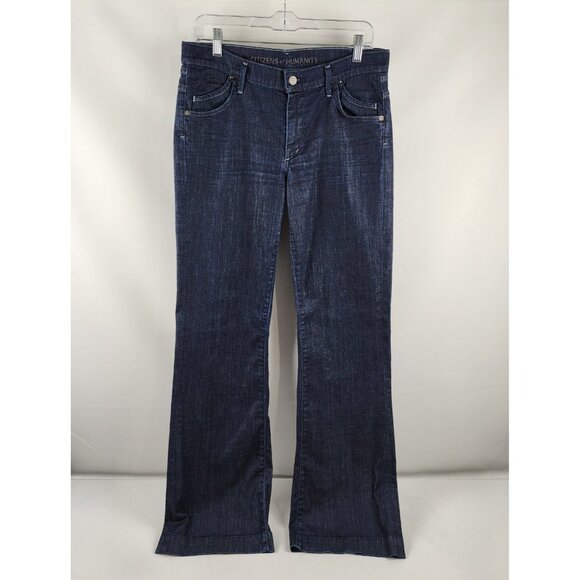 Citizens of Humanity Jeans Womens 31x34 Blue Hutton Wide Leg USA - Picture 1 of 11